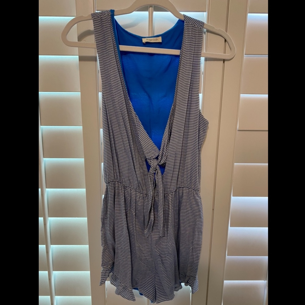 White and blue stripe jumper